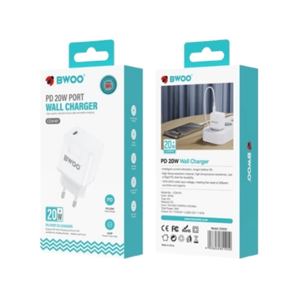 Sạc BWOO 2 cổng USB-A kèm cáp Type-C US CDA64VC 3